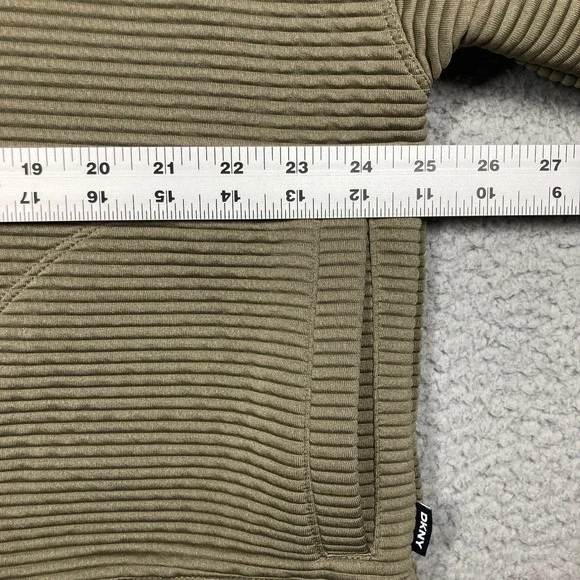 DKNY Hoodie Women's XXL Olive Green Full Zip Athleisure Relaxed Comfort - Picture 5 of 11